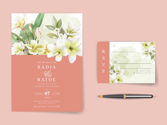 Download Plumeria Watercolor Wedding Invitations - Wedding Collection