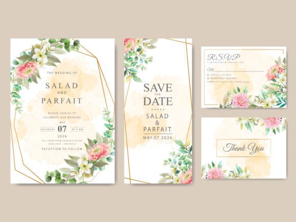 Download Beautiful Floral Wedding Invitations - Wedding Collection