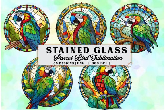 Download Parrot Stained Glass PNG Sublimation - Sublimation Collection
