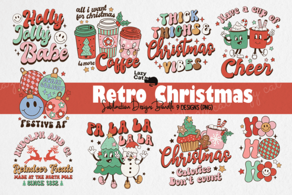 Download Retro Christmas Sublimation Bundle - Sublimation Collection