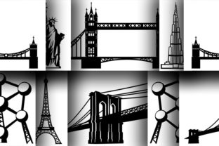 Download 6 Architectural Monuments in Silhouettes - Architectural Collection