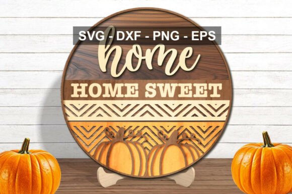 Download Home Sweet Home Round Door Sign SVG - Premium Bundle