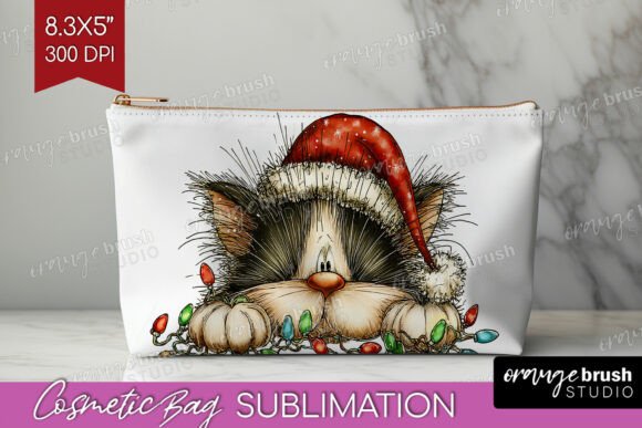 Download Cat Tangled Cosmetic Bag PNG Sublimation - Sublimation Collection