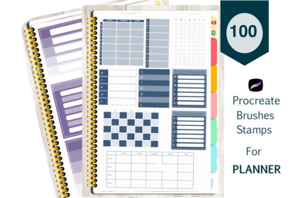 Download Planner Stamp Procreate Brushes - Premium Resources