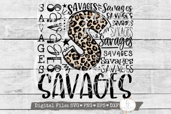 Download Savages Mascot SVG Sublimation PNG - Sublimation Collection