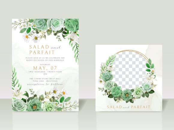 Download Greenery Floral Wedding Invitations Card - Wedding Collection
